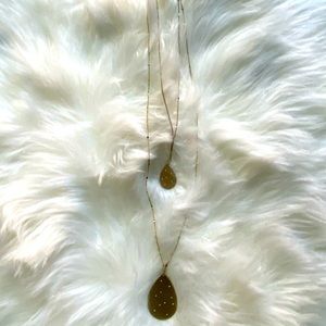 Loft gold tone layered necklace